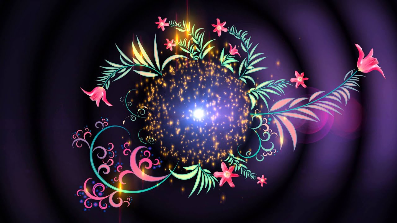 4k UHD Floral Magic Intro Animation Screen Background