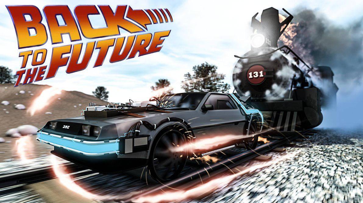 Download Back To The Future On The Train Wallpaper
