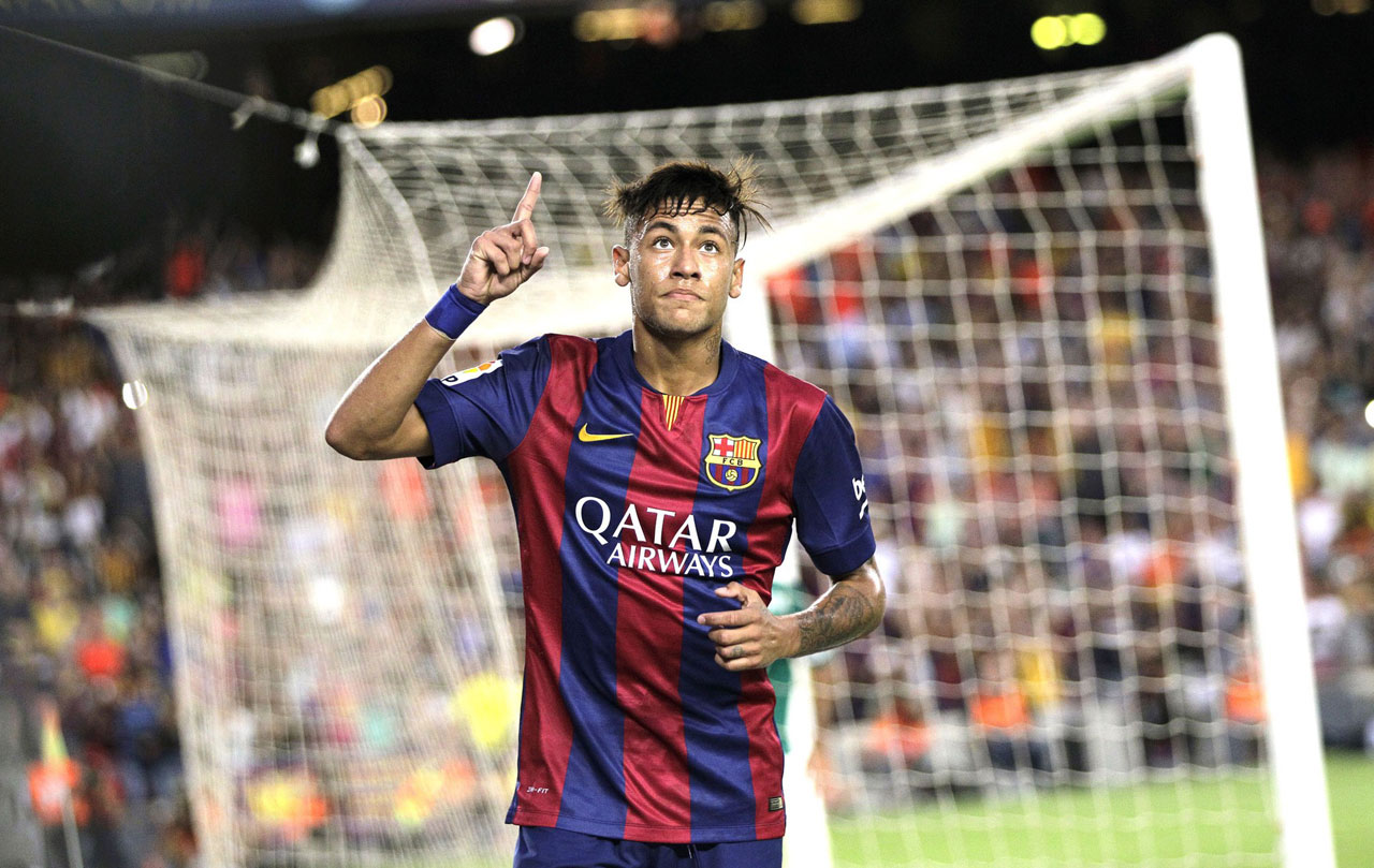 Neymar Profile In Barcelona Team Practice