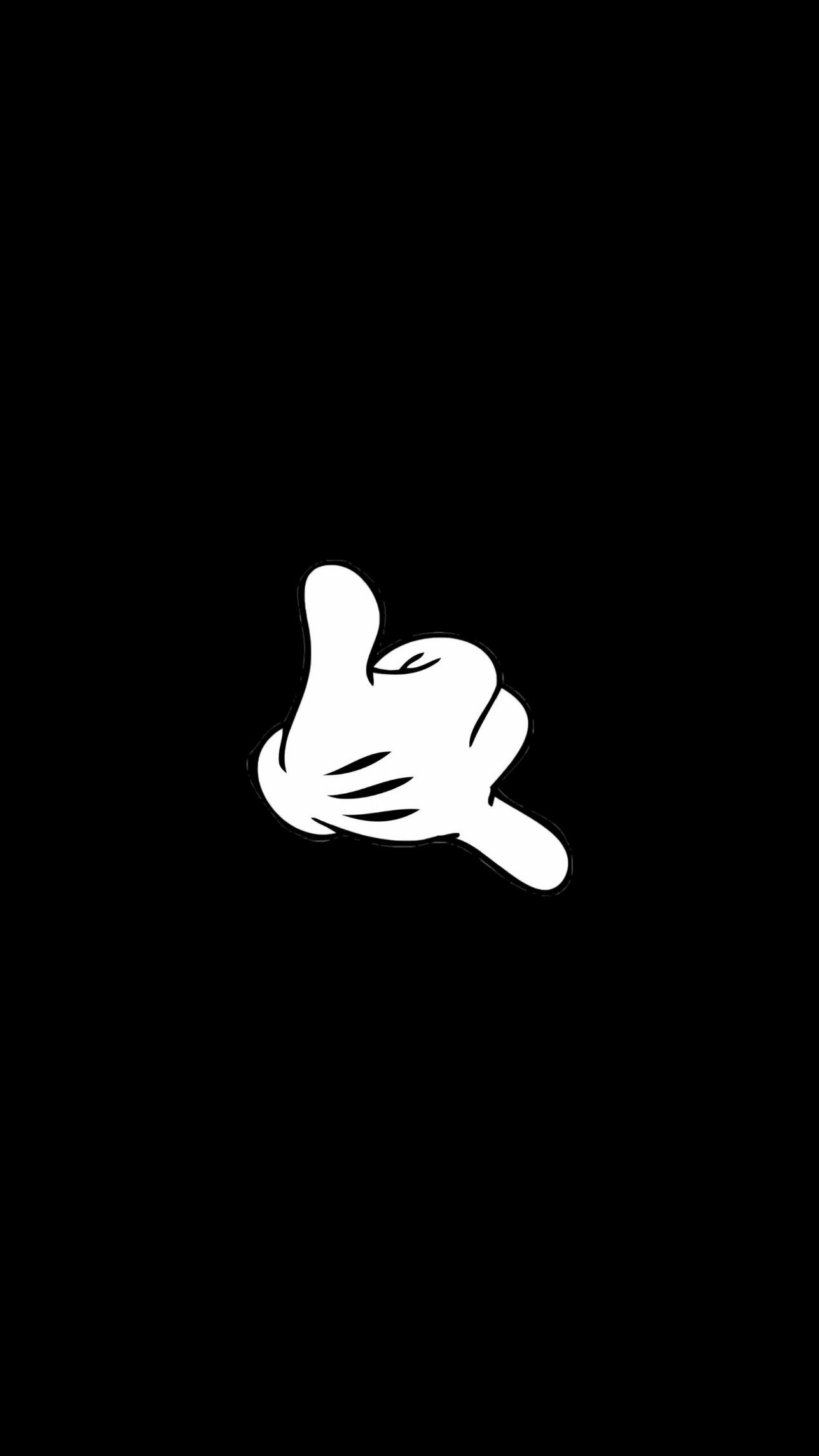 Mickey S Shaka Hand Sign In Dark Wallpaper iPhone Cute