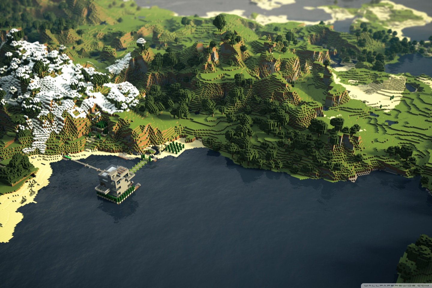 Minecraft Landscape 4k HD Desktop Wallpaper For Ultra Tv