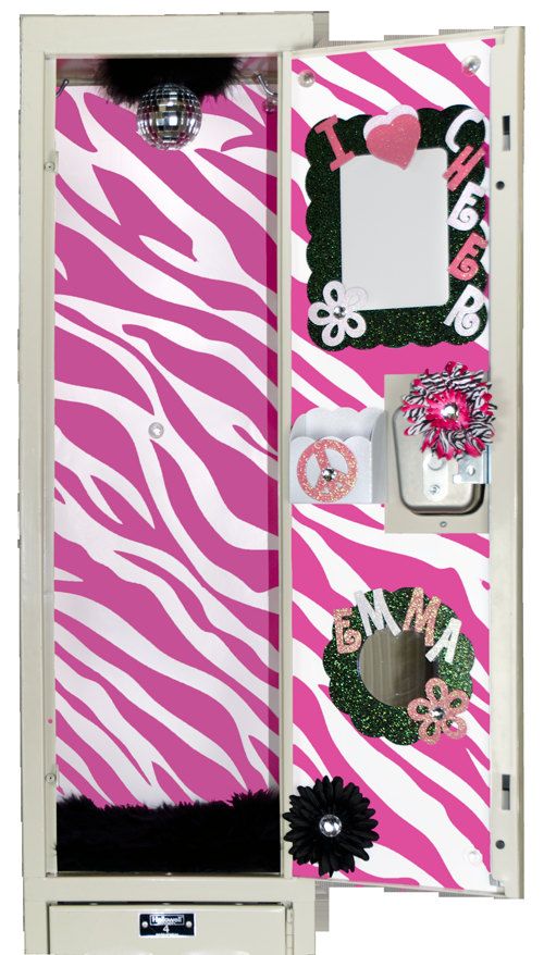 Bright Pink And White Zebra Locker Wallpaper