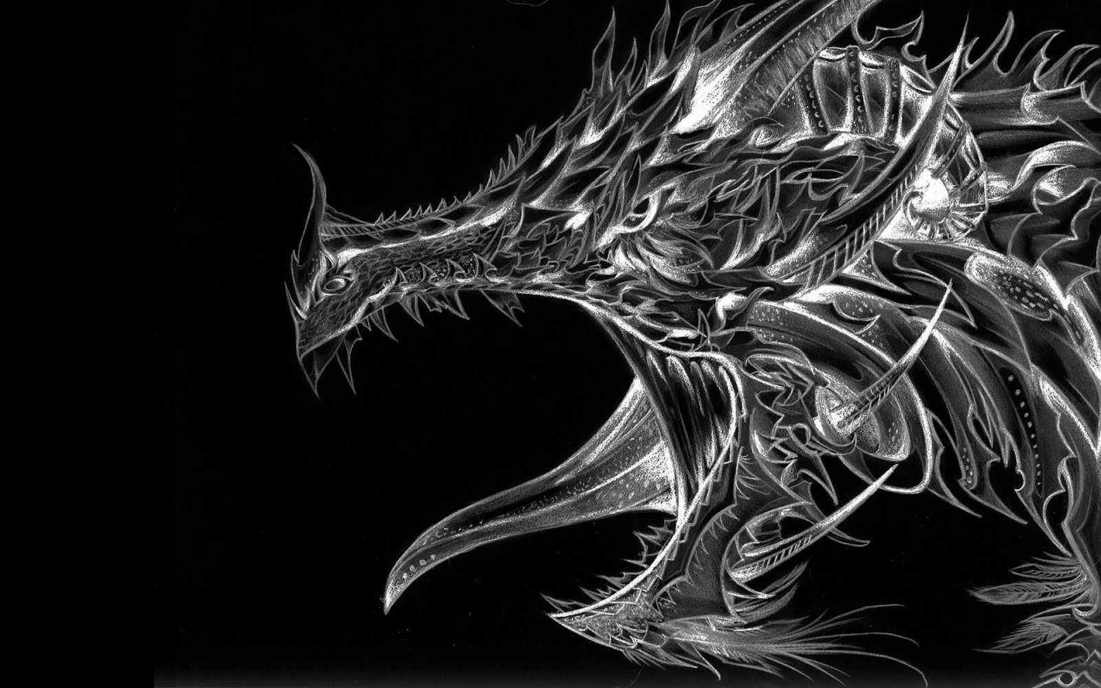 Wallsheets Silver Dragon Desktop Wallpaper And Background