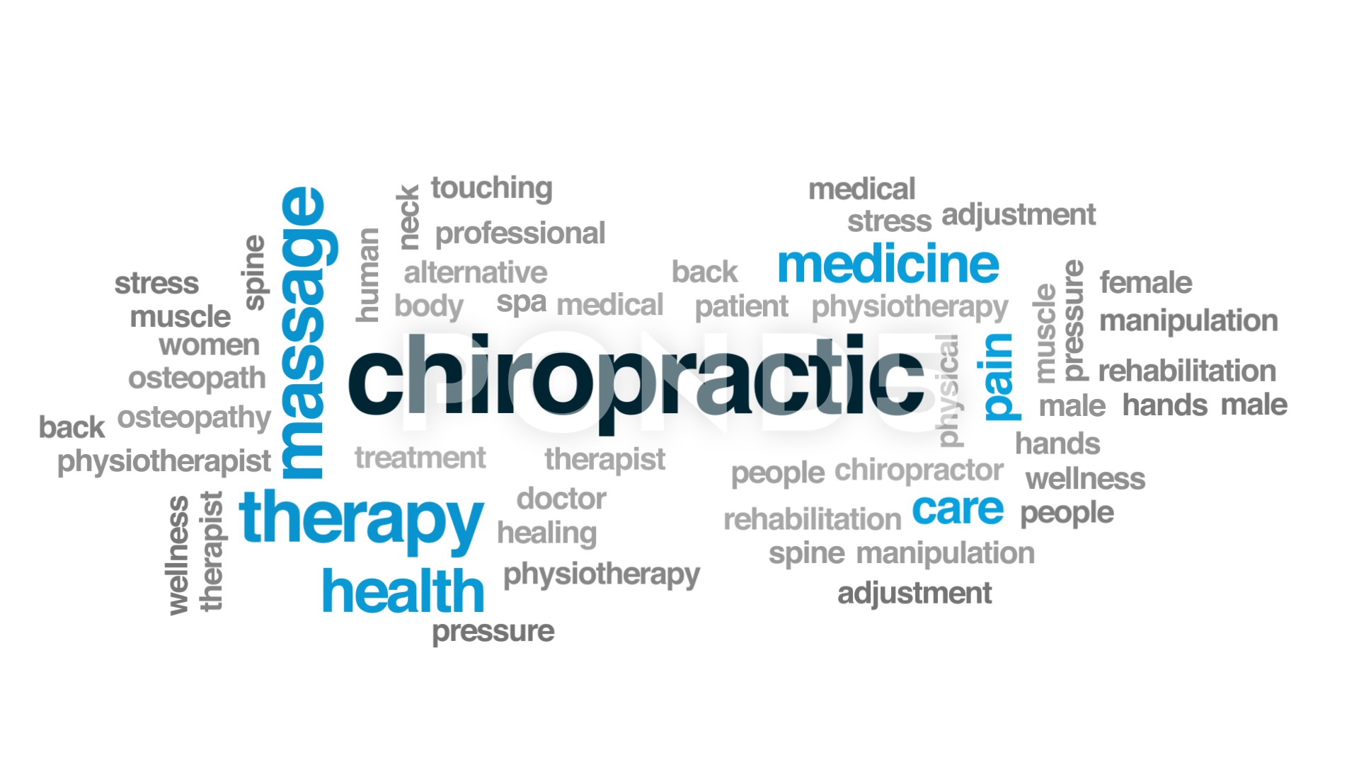 Chiropractic Animated Word Cloud Text Design Animation Video