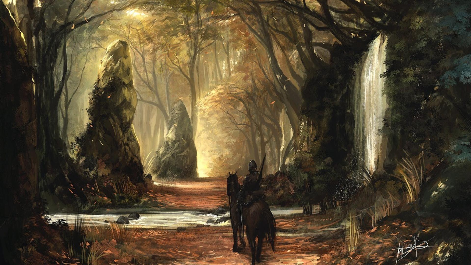 Autumn Fantasy Wallpaper Forest Art