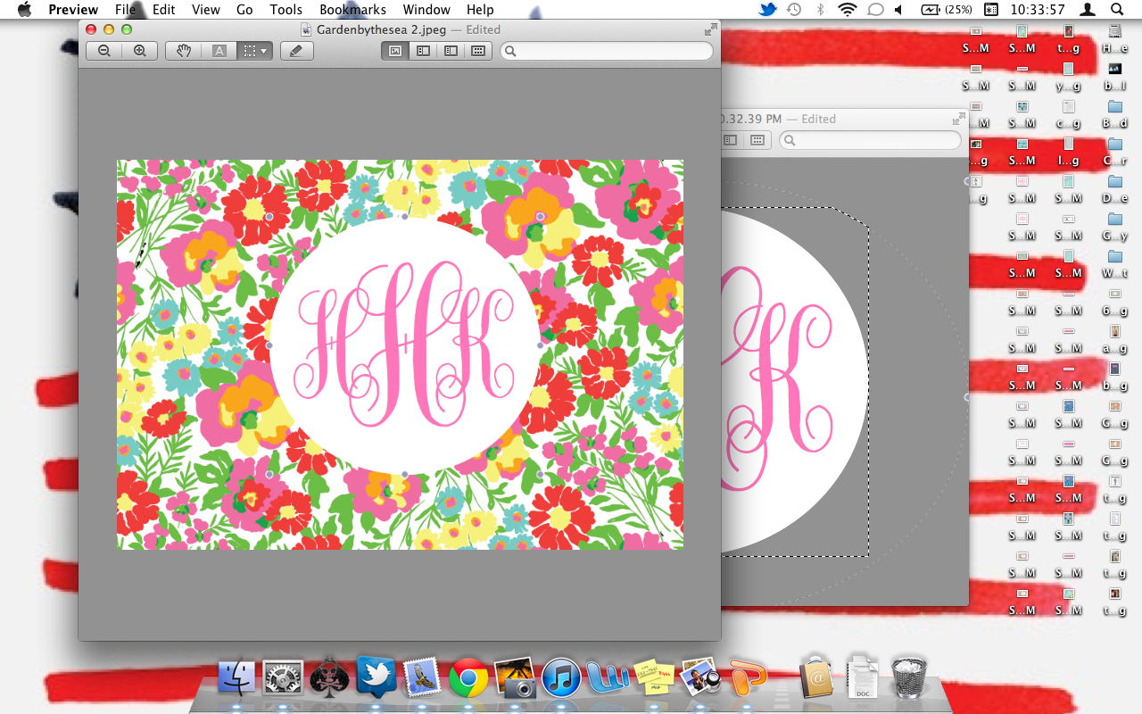 Paste The Monogram On Top Of Print And Resize It Any Way You Like