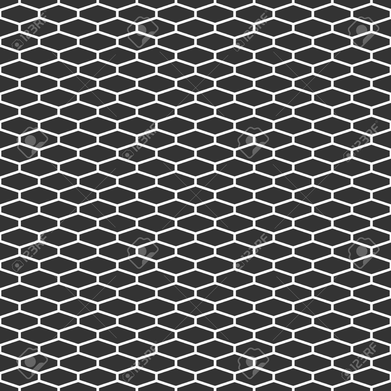 Abstract Seamless Pattern Of Elongated Hexagon Tiles Hexagonal