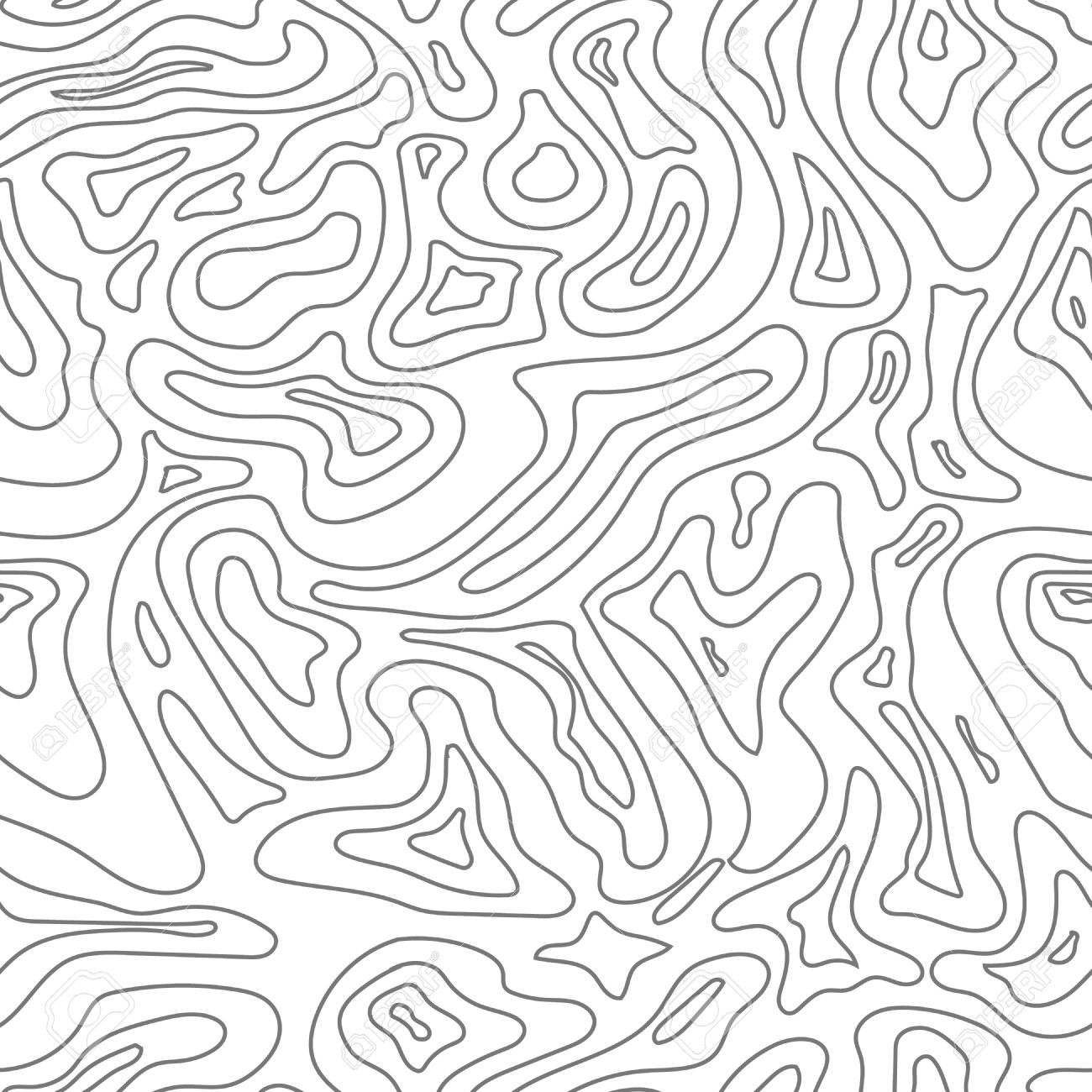 Topographic Map Seamless Line Pattern Cartography Background