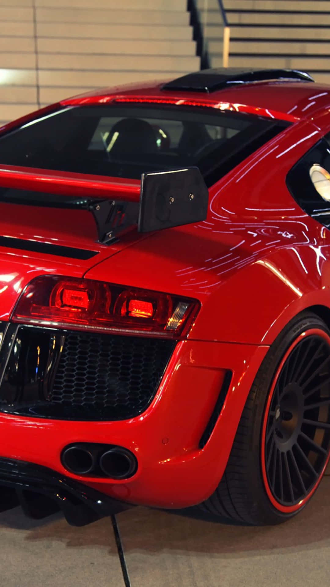 Red Audi Car iPhone Wallpaper