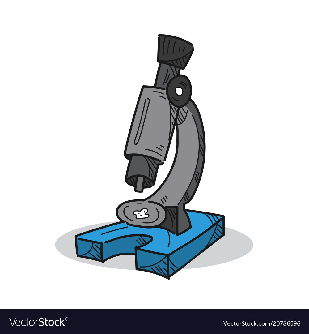 Microscope On A White Background Royalty Vector Image