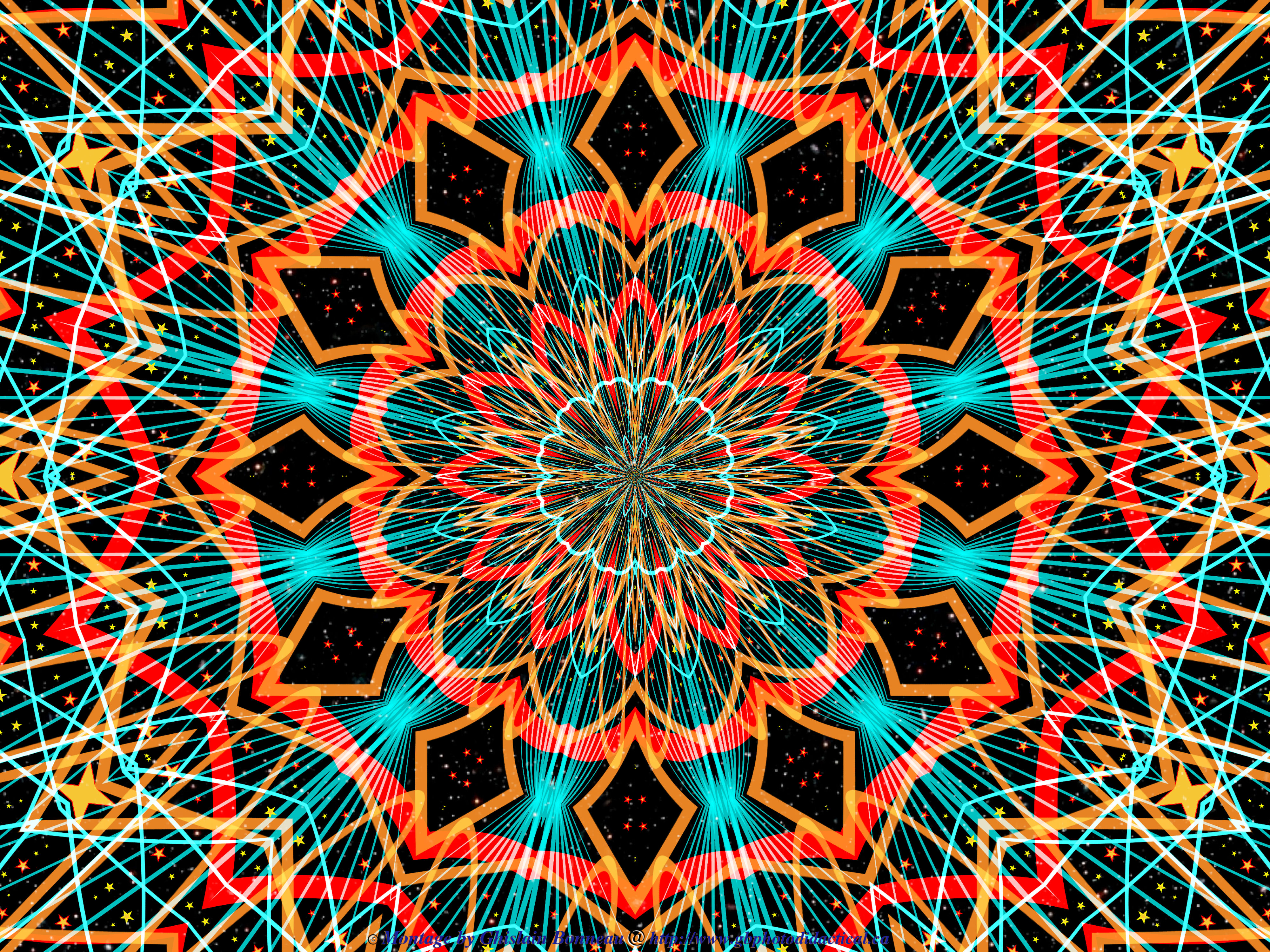 Wallpaper Psychedelic Kaleidoscope Weaving The Univrse Wrap