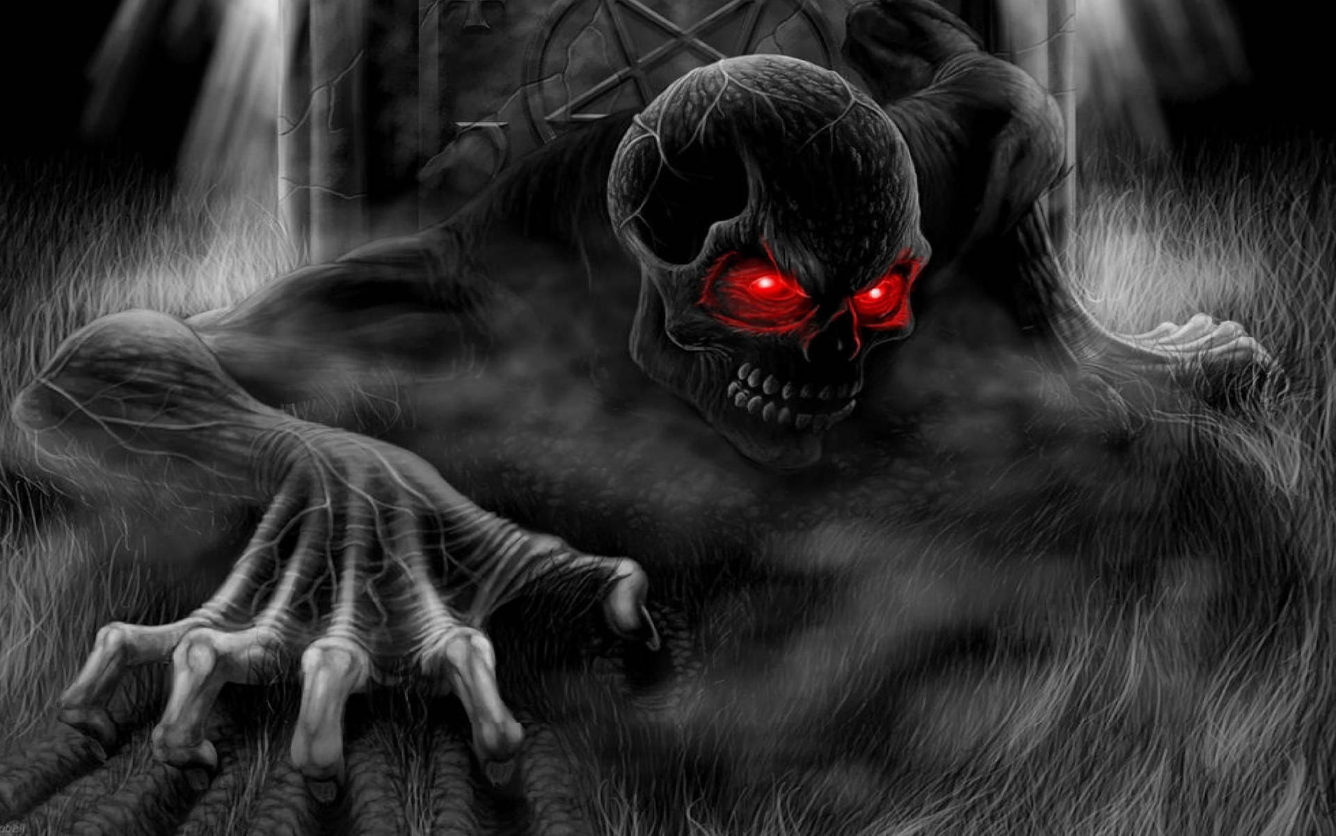 Cool 3d Ghost Crawling In Dark Agupg3ry9e4innyi Wallpaper