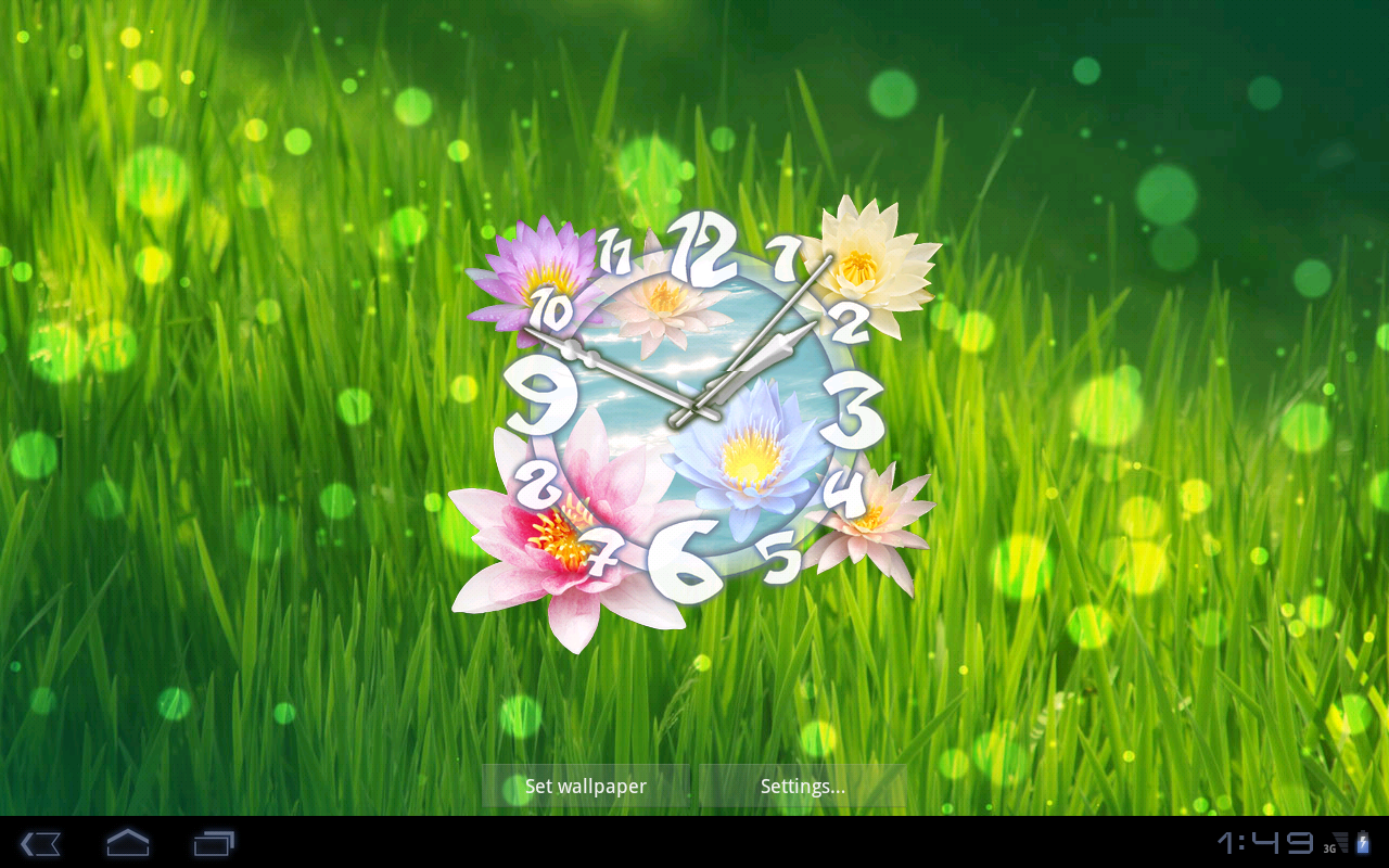 Flower Clock Live Wallpaper Android Apps On Google Play