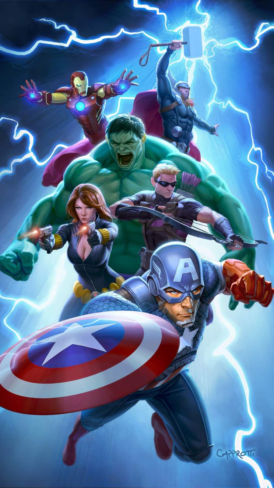 Avengers Animated Poster iPhone Wallpaper Avengers wall art