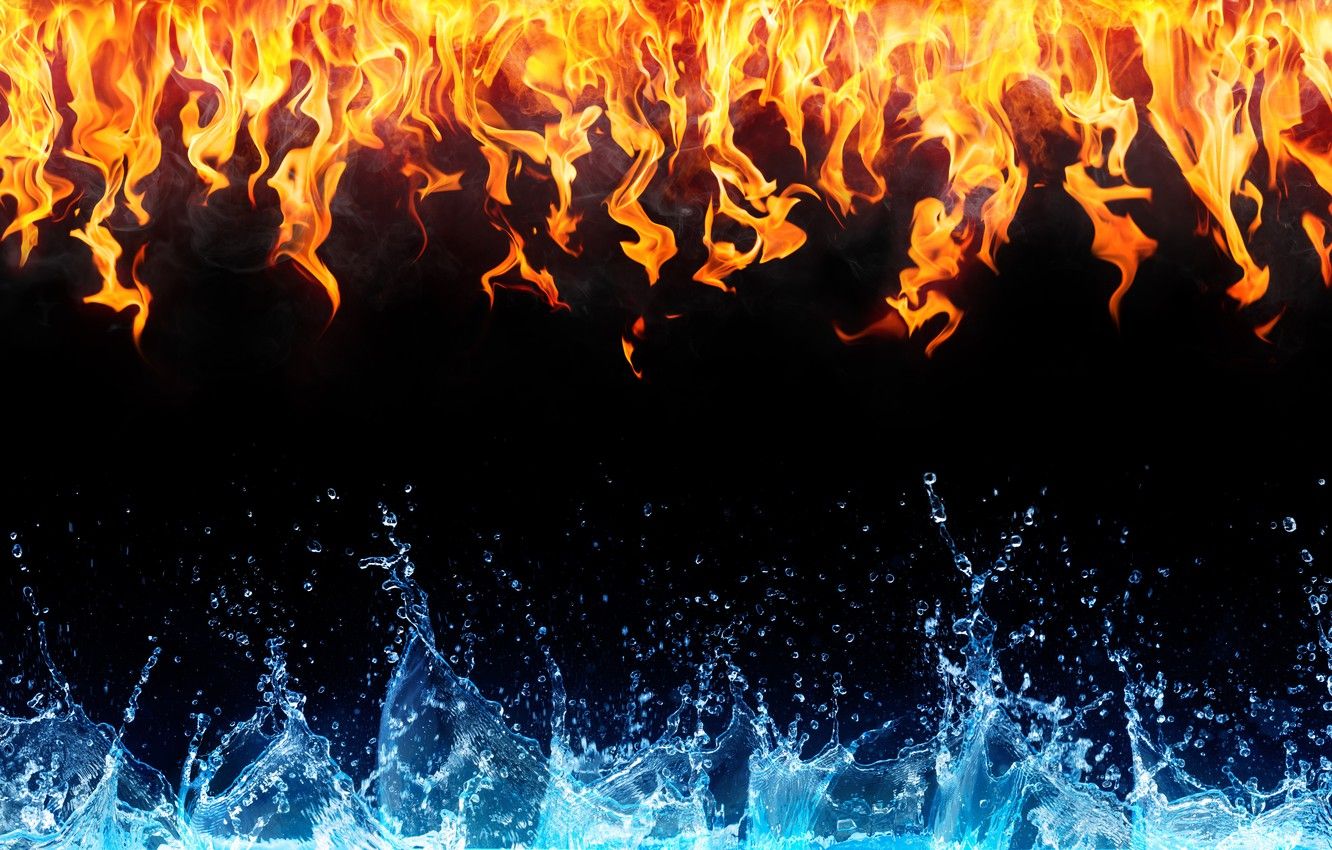 Fire And Water HD Wallpaper 4k Ultra Wallpapernet Image