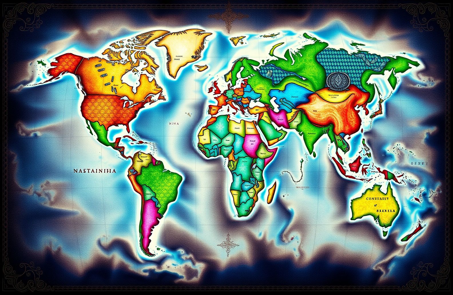 World Map Hd Wallpaper