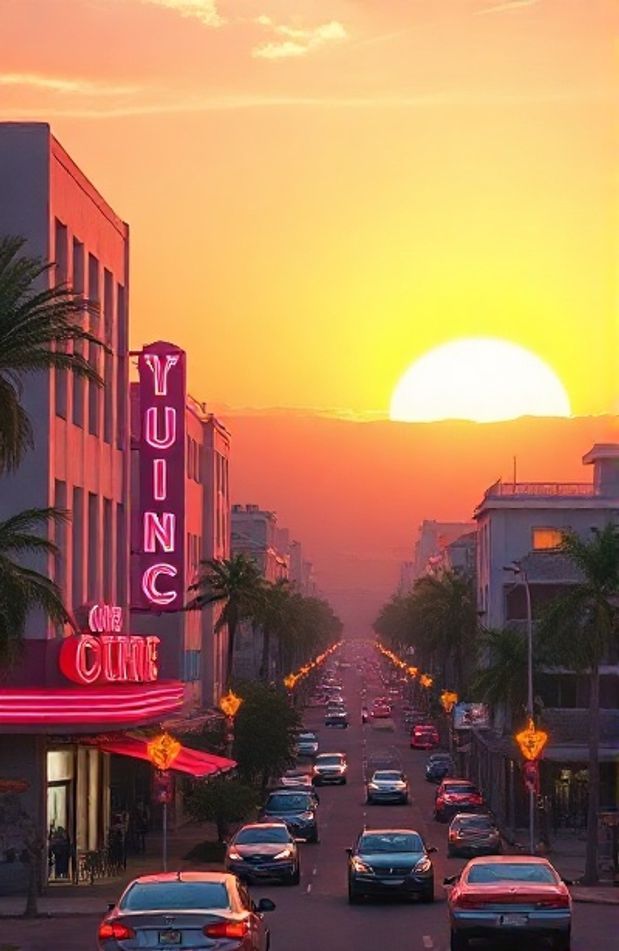 Retro Aesthetic City Wallpaper