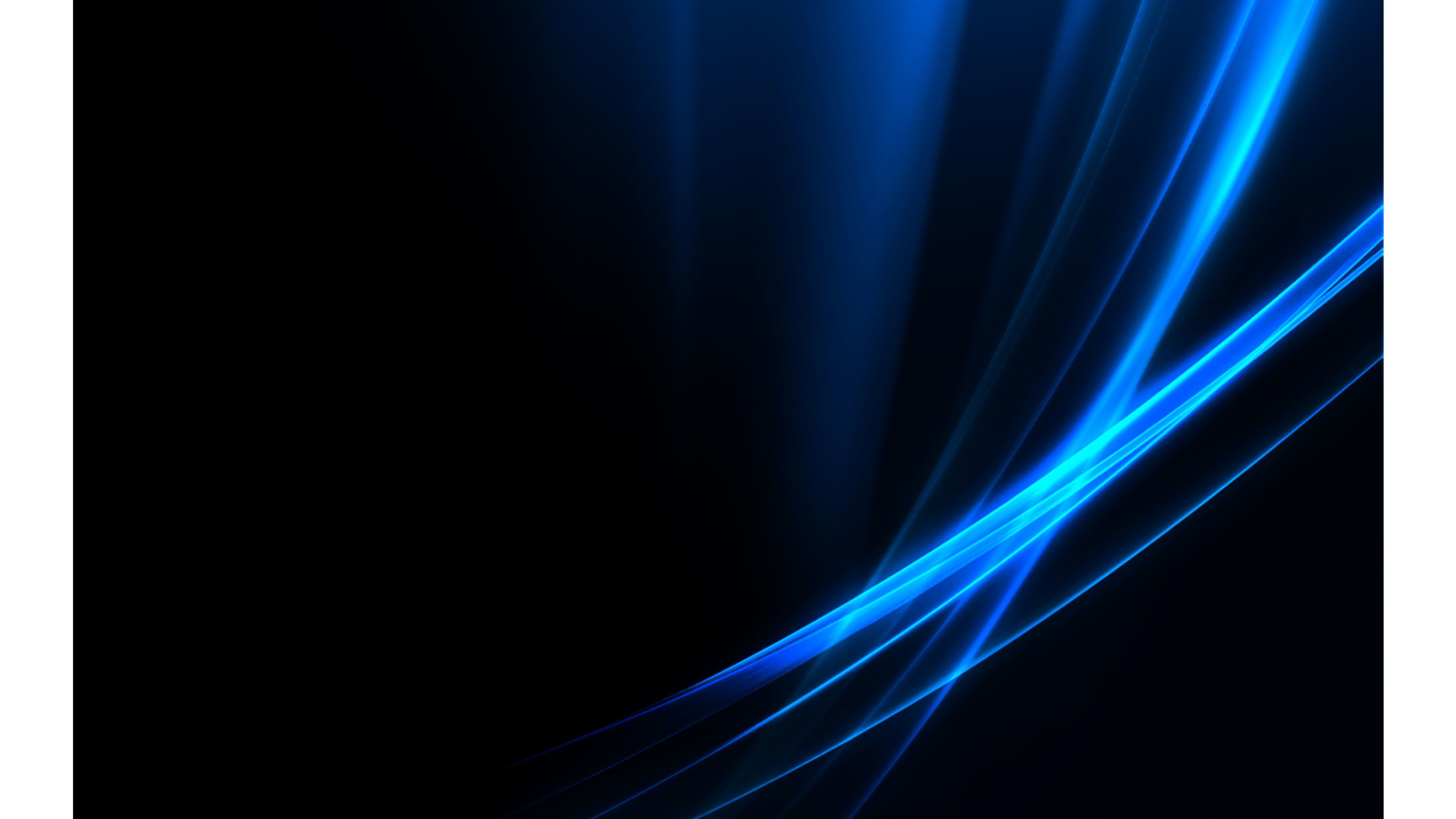 Abstract neon blue curves on a dark background, creating a vibrant and futuristic wallpaper