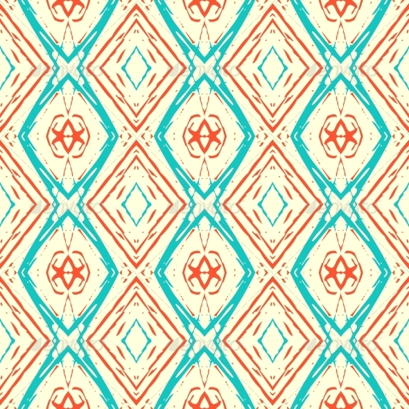 Ikat Pattern With Lines Similar To 50s And 60s Wallpaper Design