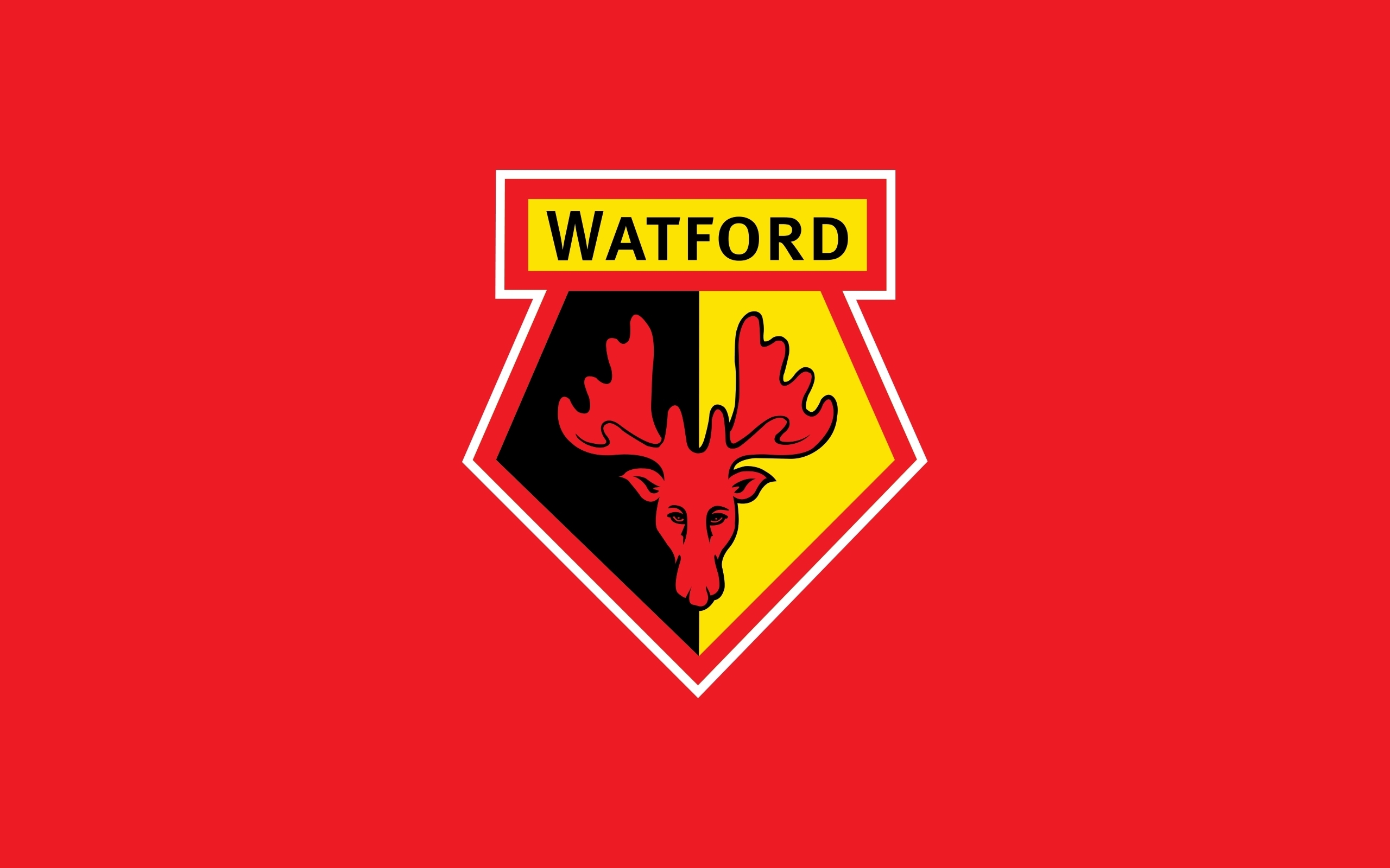 HD Wallpaper Of Watford Football Club S Logo With Red Background