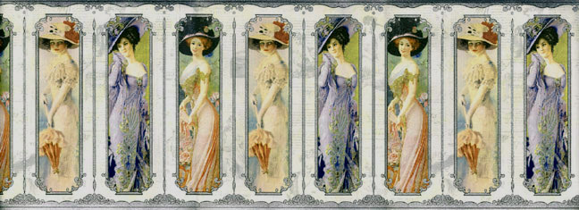 Victorian Ladies Wallpaper Border