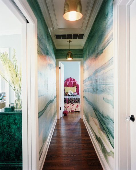 Wallpapered Hallway Photos Design Ideas Remodel And Decor Lonny