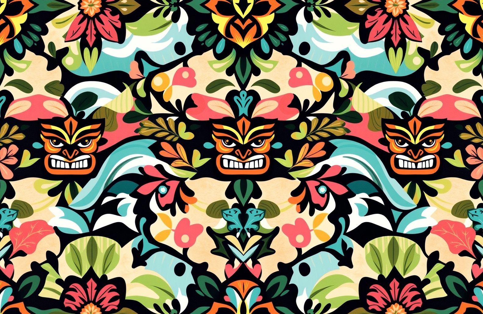 Polynesian Tribal Wallpaper