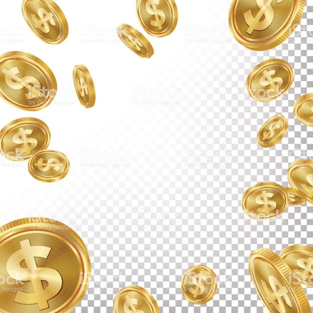Jackpot Winner Background Vector Falling Explosion Gold Coins