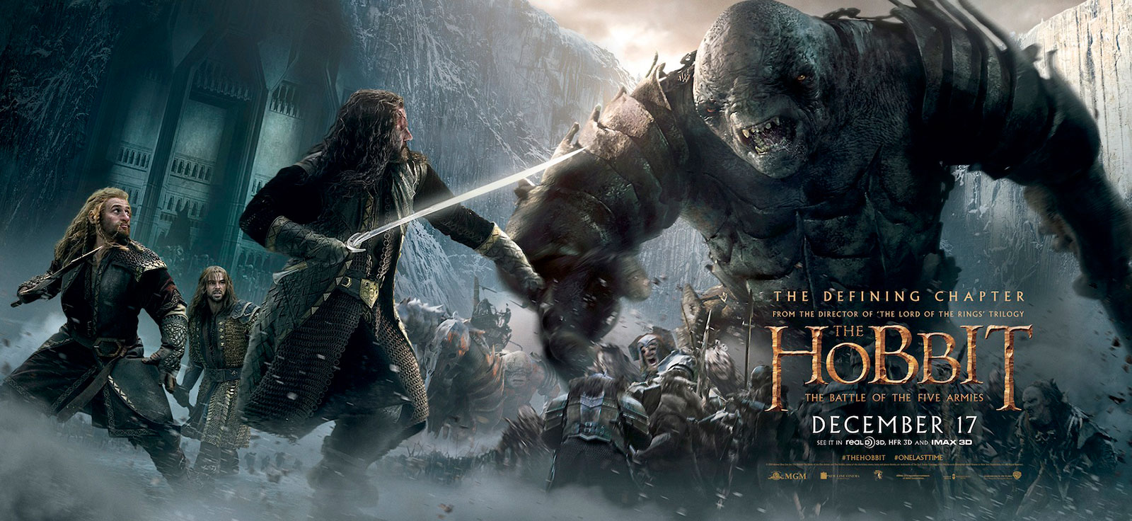 Hobbit 3 The Battle of the Five Armies 2014 Desktop Wallpaper HD 1600x736