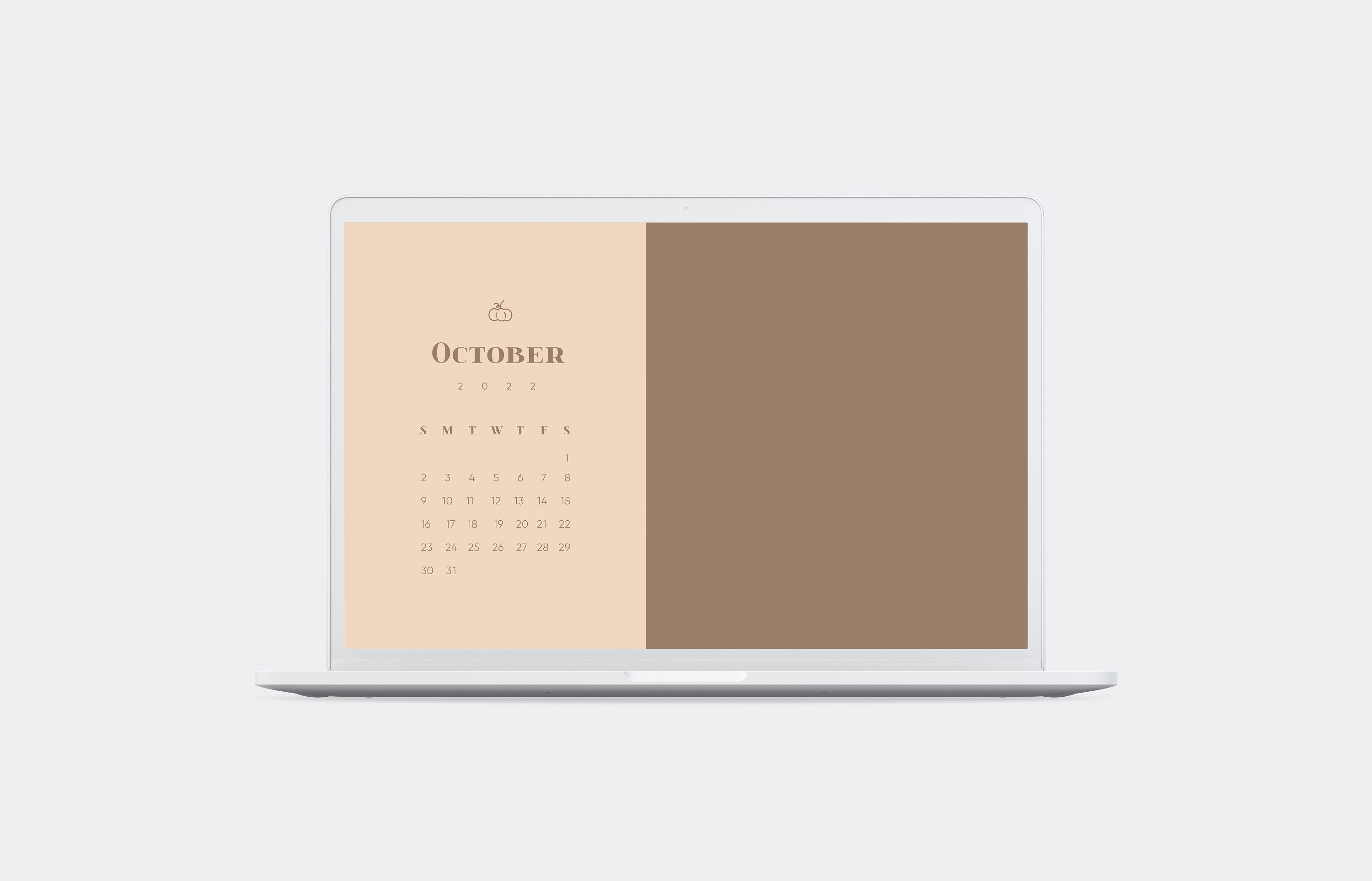 October 2022 Desktop Calendar Wallpaper Minimal Aesthetic   Etsy