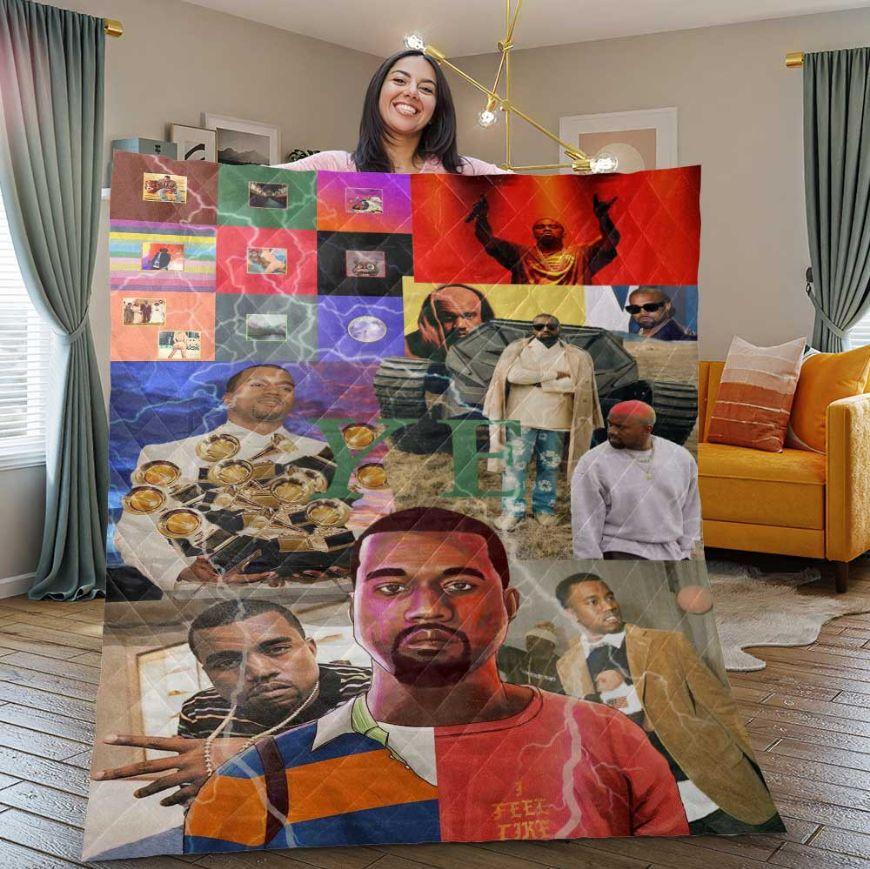 Kanye West Quilt Blanket Kanye West Gift For Fan Kanye Album