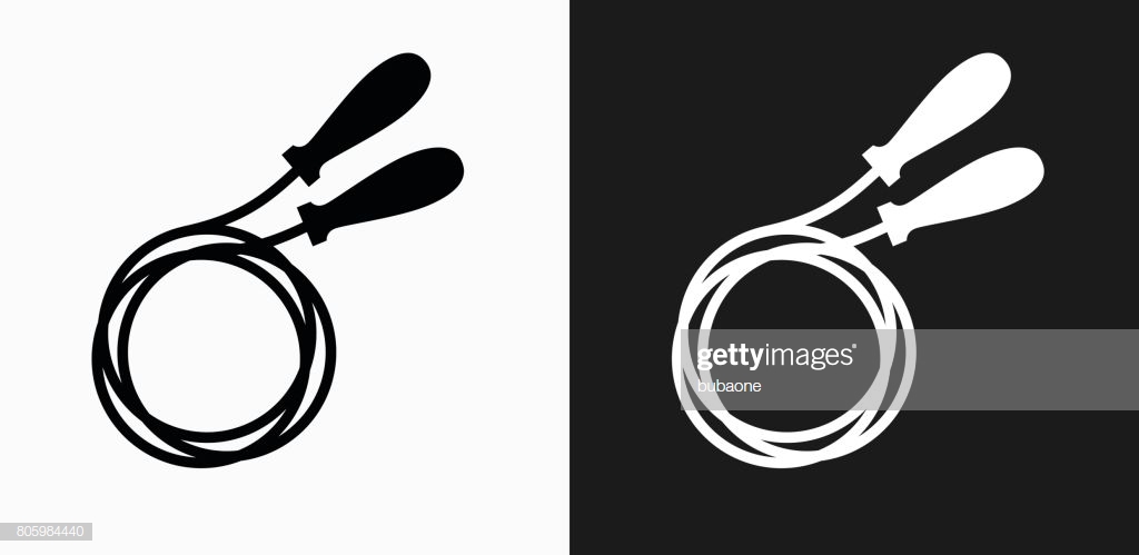 Resistance Bands Icon On Black And White Vector Background Stock