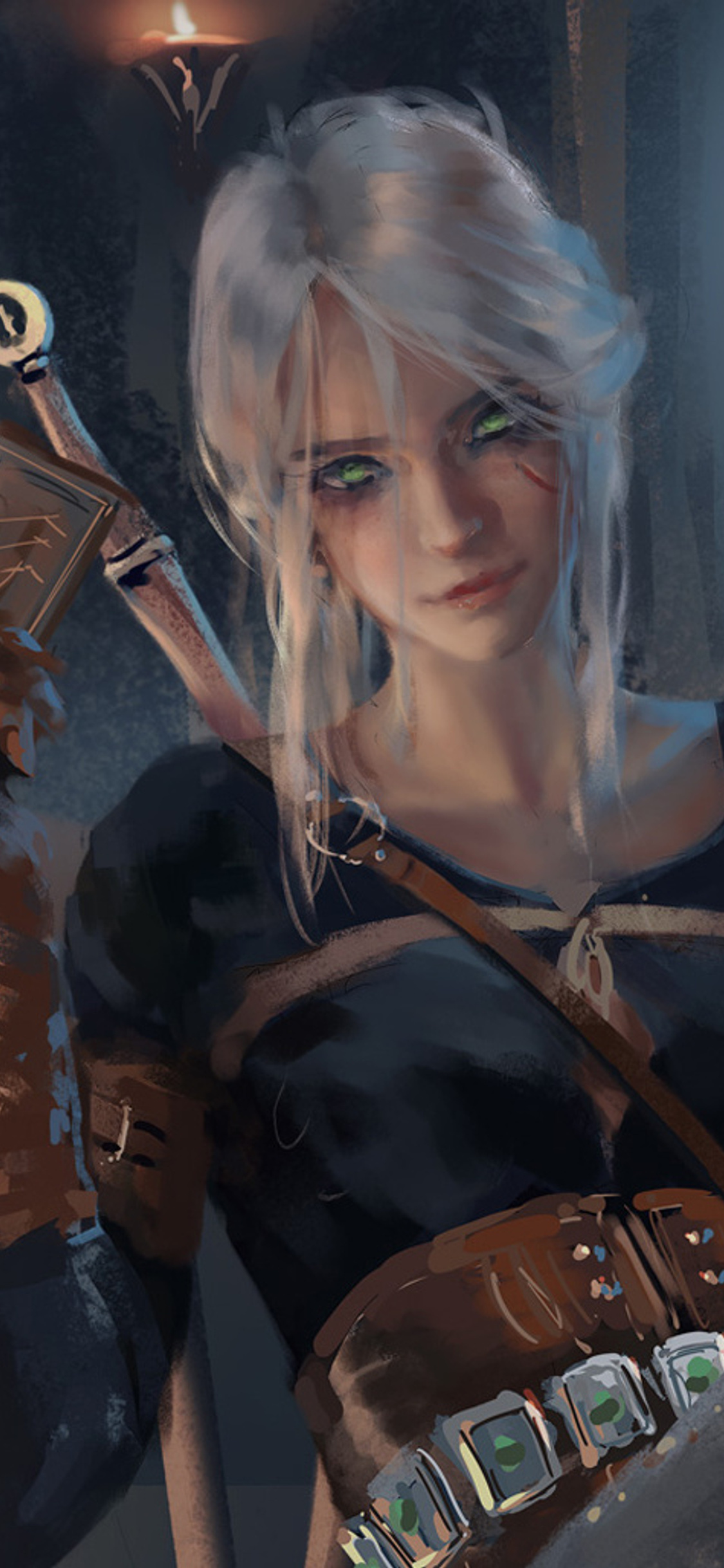 Ciri Witcher Fanart iPhone Xs X HD 4k Wallpaper