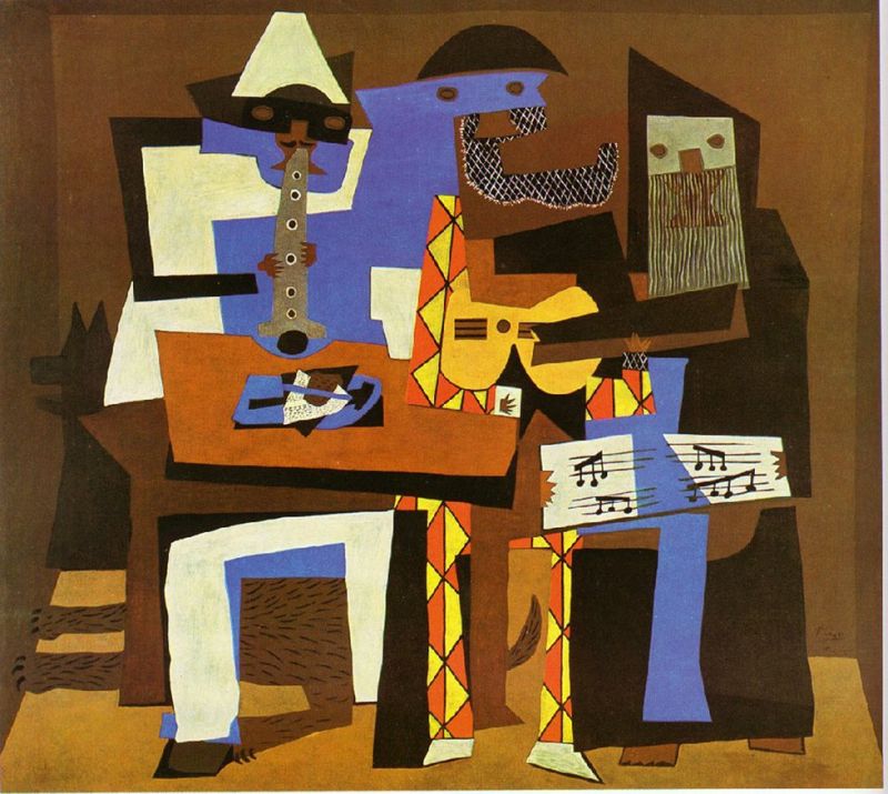 Reproduction Painting Of Picasso Three Musicians