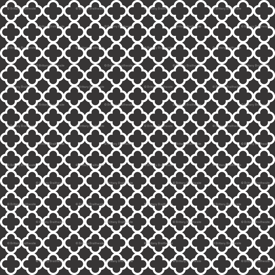 Quatrefoil Pattern Black Patt