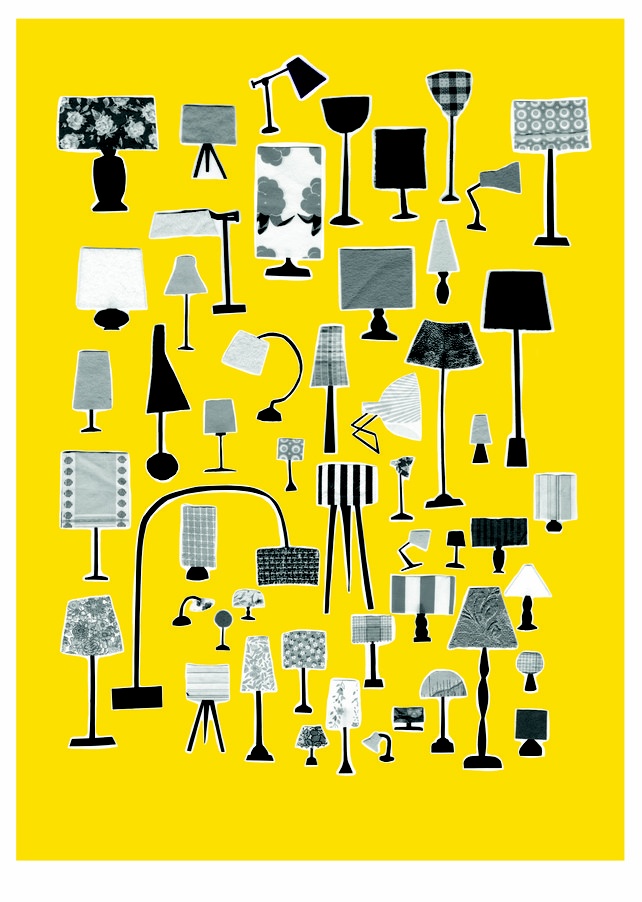 Fifty Shades Of Grey On Yellow Wallpaper A3 Print