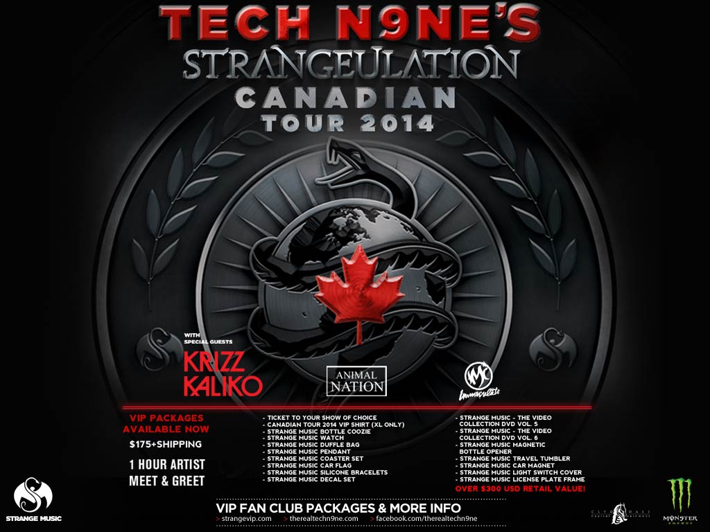 Tech N9ne S Strangeulation Canadian Tour Dates Faygoluvers