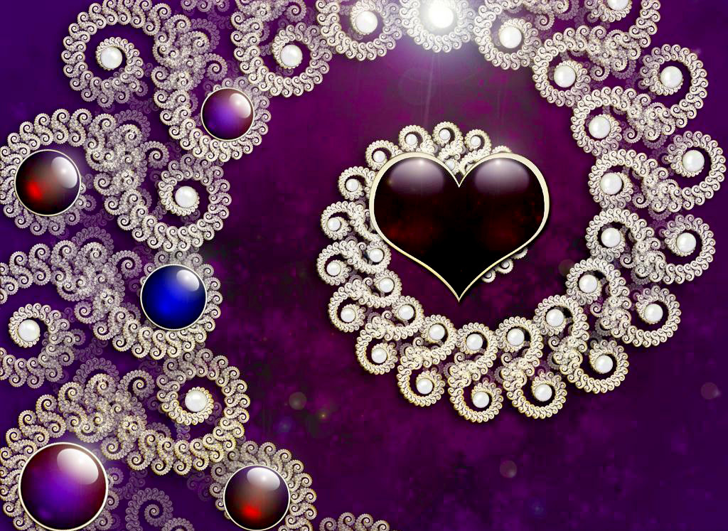 Beautiful Purple Heart Wallpaper