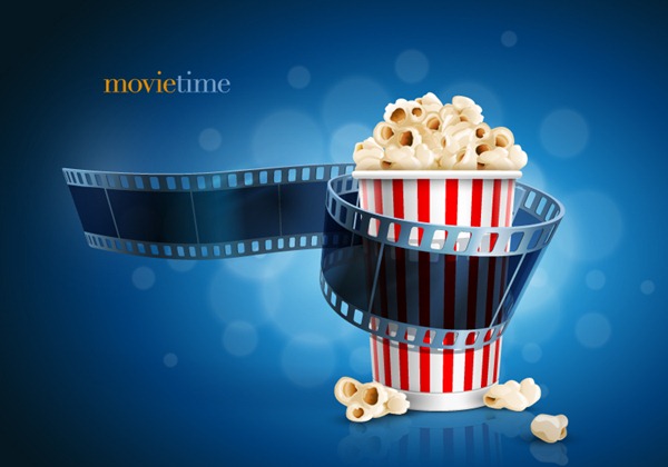 Elements Such As Film Popcorn Movie Theater Vector Graphics
