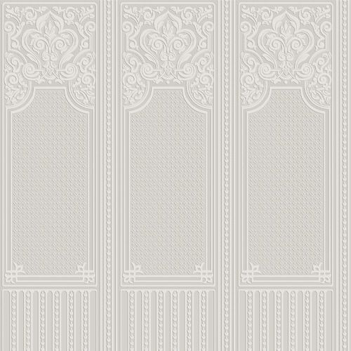 Paintable White Dado Panel Design In The Oriental Style Textured