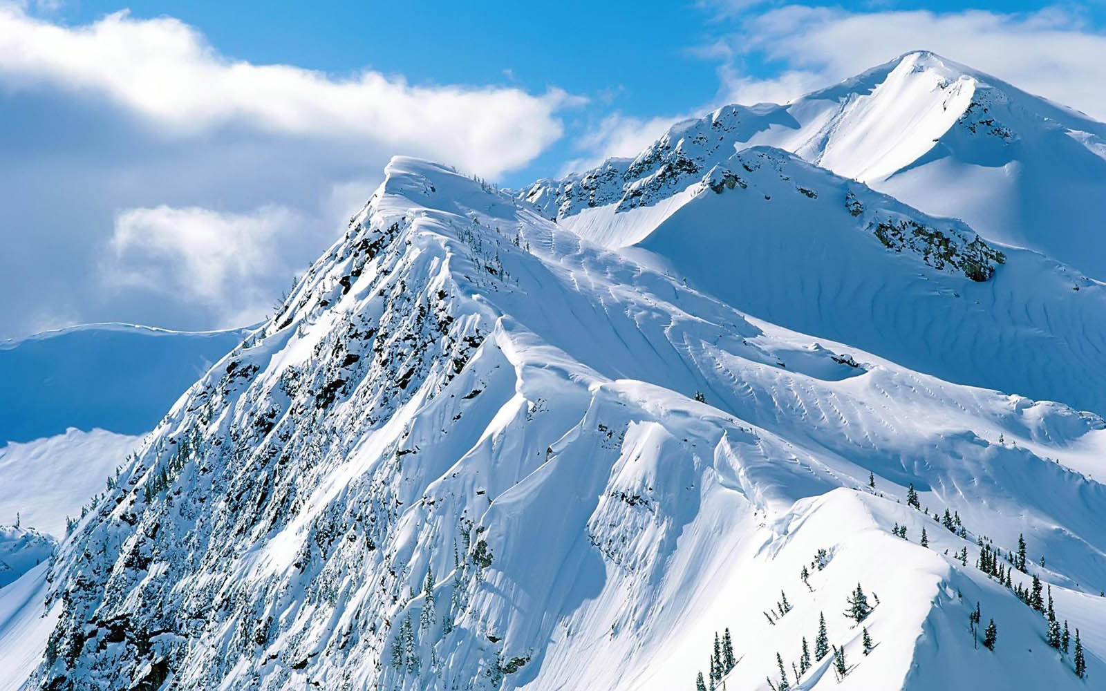 Snowy Mountain Wallpaper Hd 1600x1000 pixel Nature HD Wallpaper