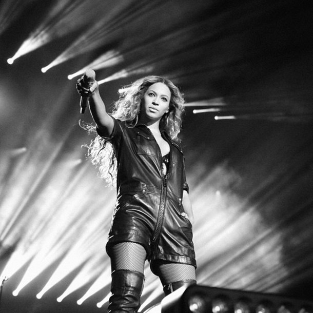 Jumpsuit Beyonce Black Leather Wheretoget
