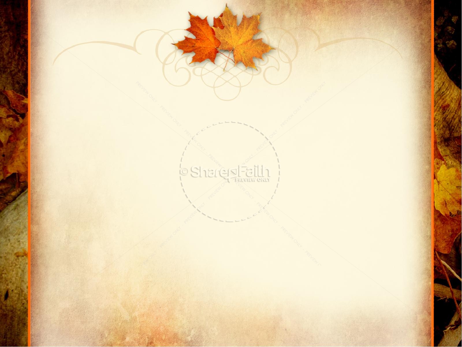 Fall Leaves Background Powerpoint Templates Gallery For Awesome