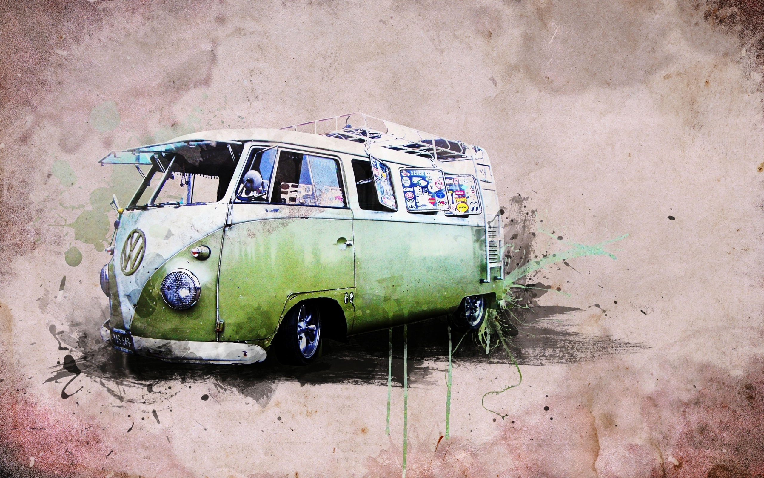 vw combi van hd desktop wallpapers volkswagen hippie bus 2560x1600