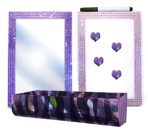 Locker Decoration Includes A Mirror Dry Erase Board Purple