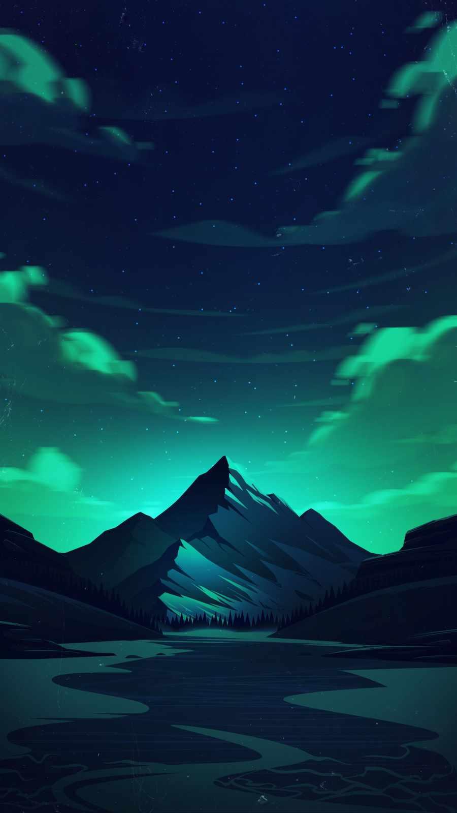 Minimal Landscape Nature Mountain iPhone Wallpaper