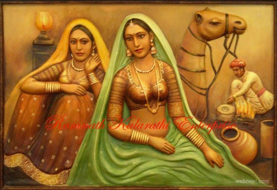Beautiful Rajasthani Paintings Traditional Indian Rajput