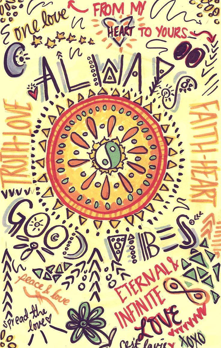 Good Vibes iPhone Wallpaper Hippie Style
