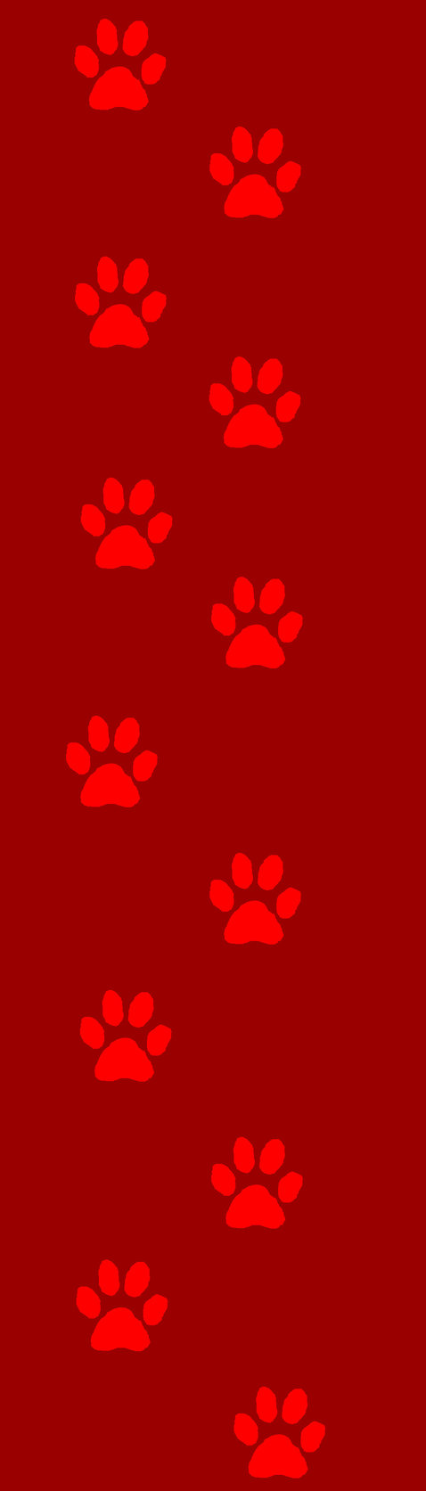 Red Dog Paw Print Custom Box Background By Kawaii 0kami