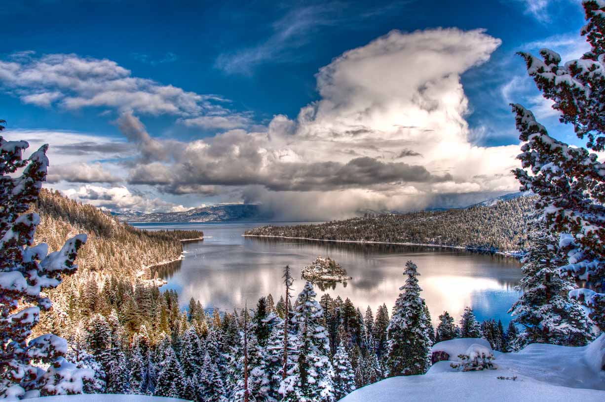 Lake Tahoe Winter Cabin Wallpaper Snowbrains